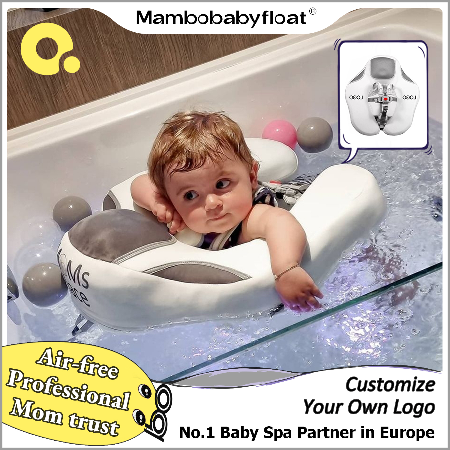 Baby Products For 1 Year Old - Mambobaby Air-Free Baby Spa Customized Logo
