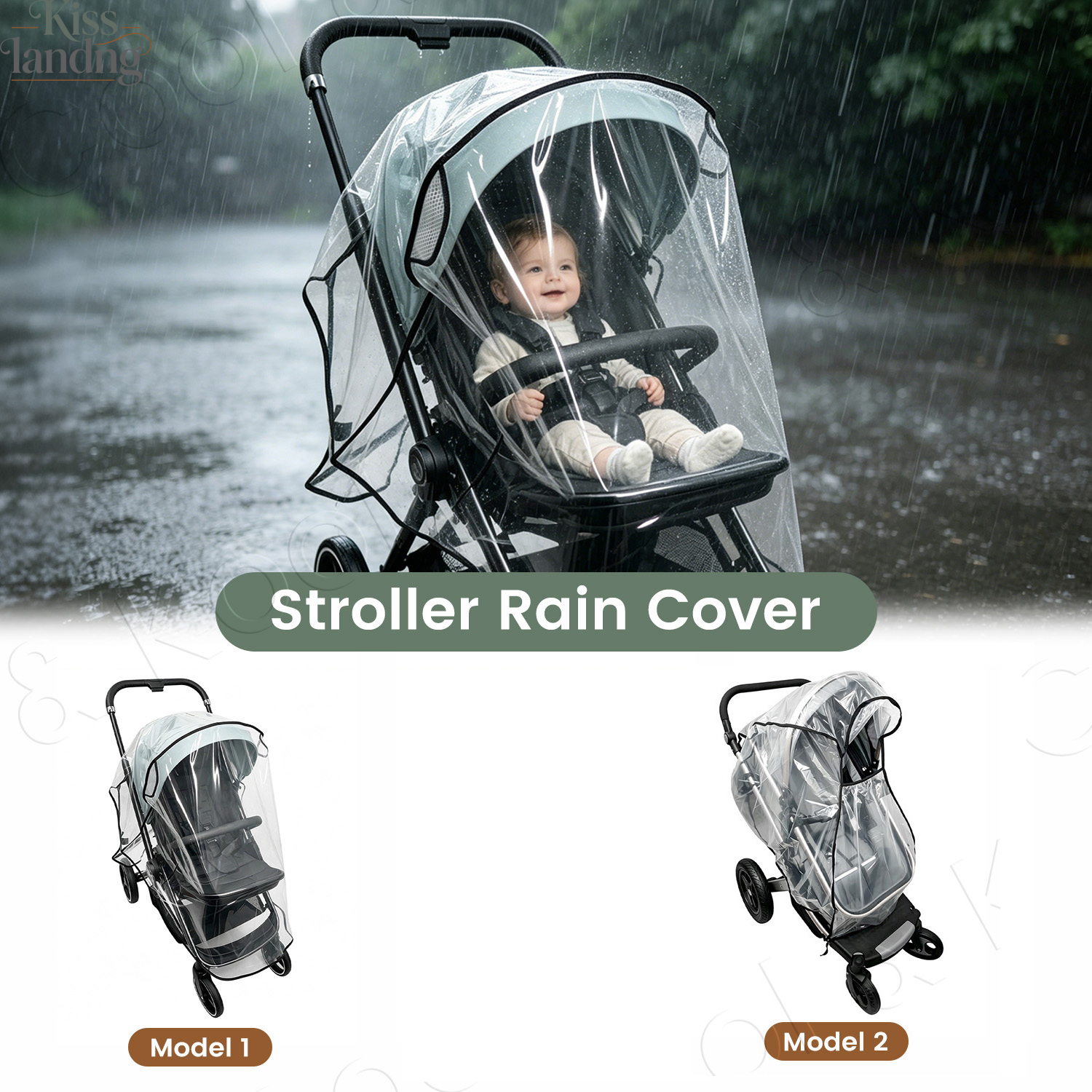 Stroller Rain Cover - Universal Waterproof & Windproof Rain Cover