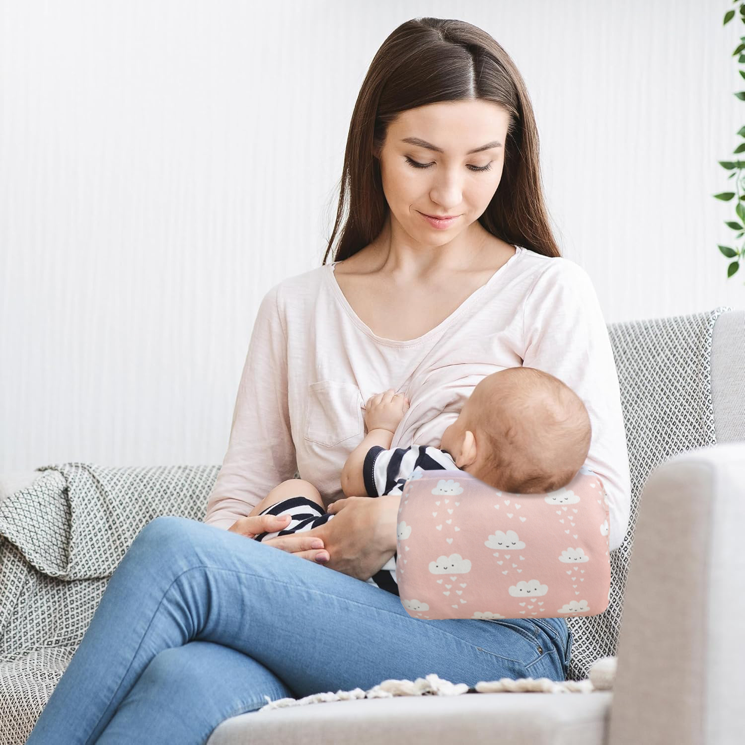 Nursing Pillow Breastfeeding - 1PC Baby Feeding Arm Pillow,Soft Bottle