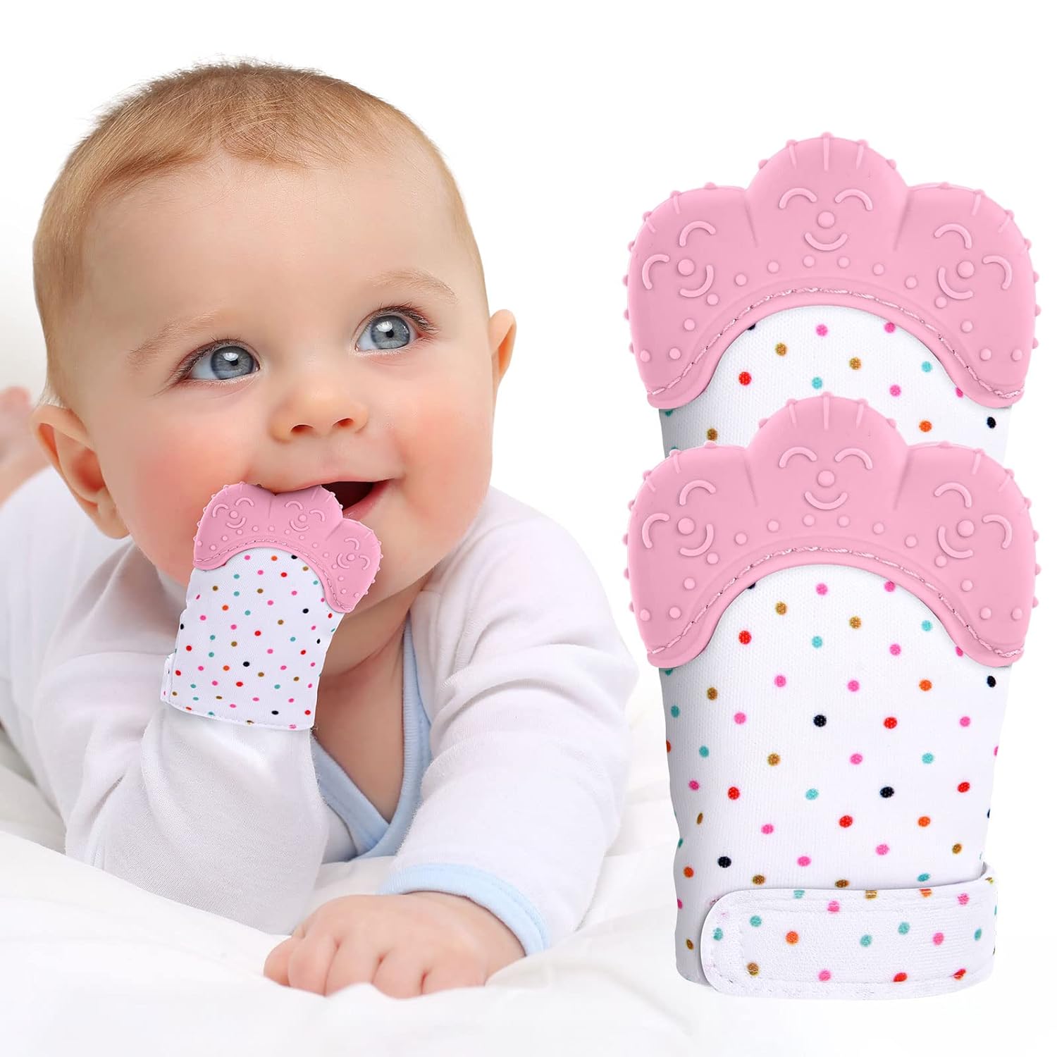 Teething Mitten Baby - Food Grade Silicone Gloves Baby Teether