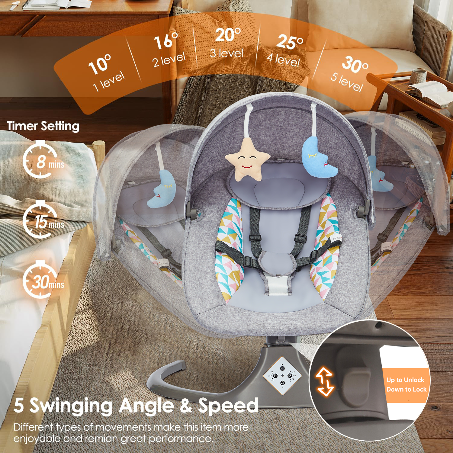 Remote Control Electric Baby S - Baby Swing Bouncer 评论和价格