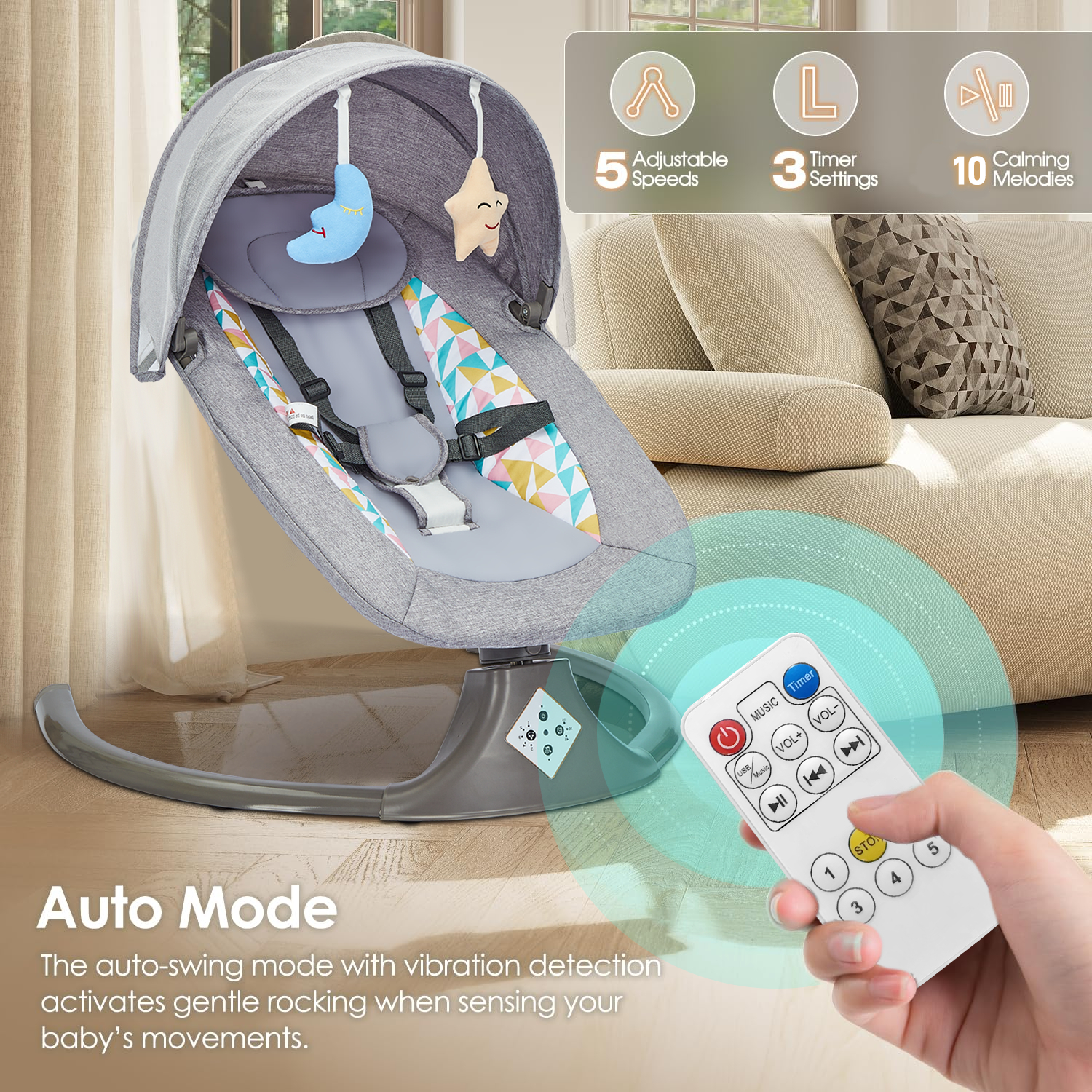 Remote Control Electric Baby S - Baby Swing Bouncer 评论和价格