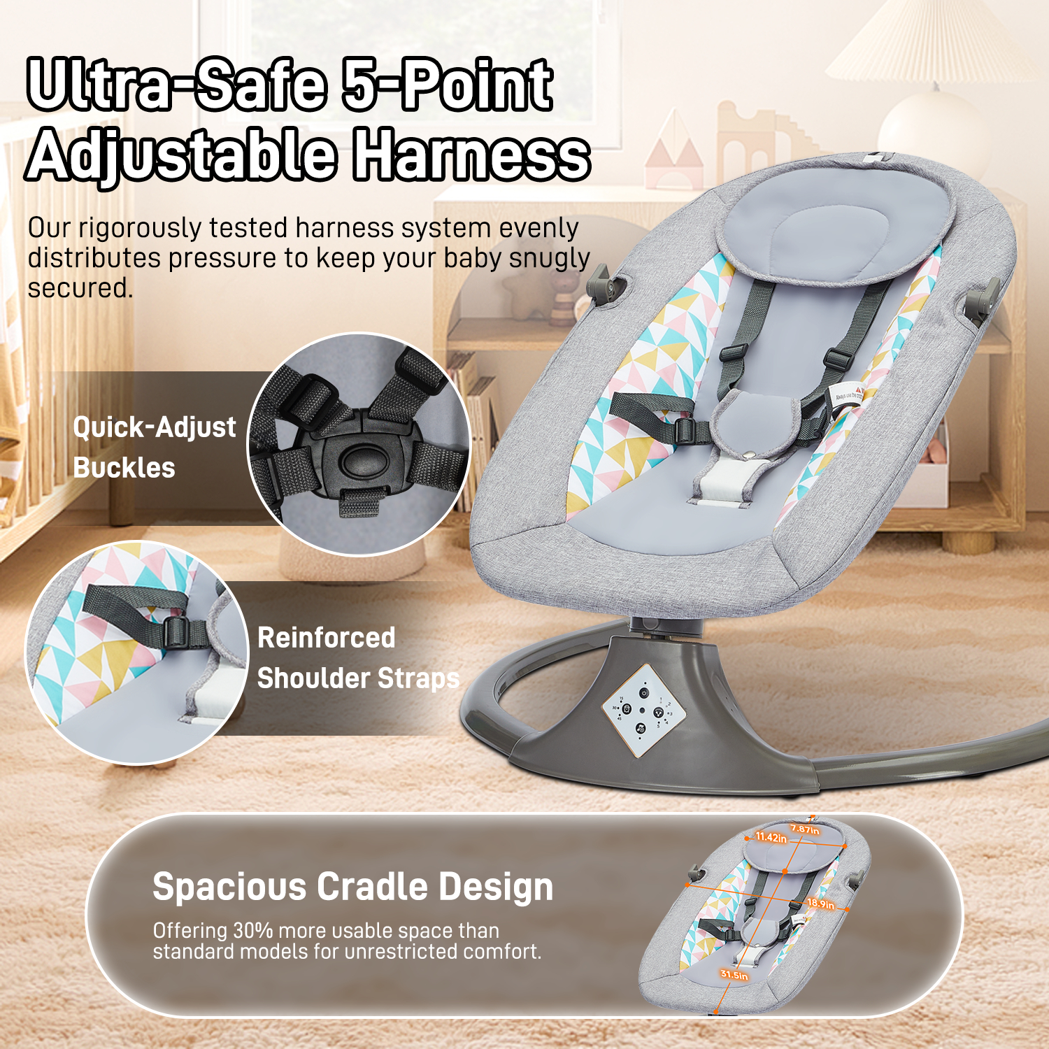 Remote Control Electric Baby S - Baby Swing Bouncer 评论和价格