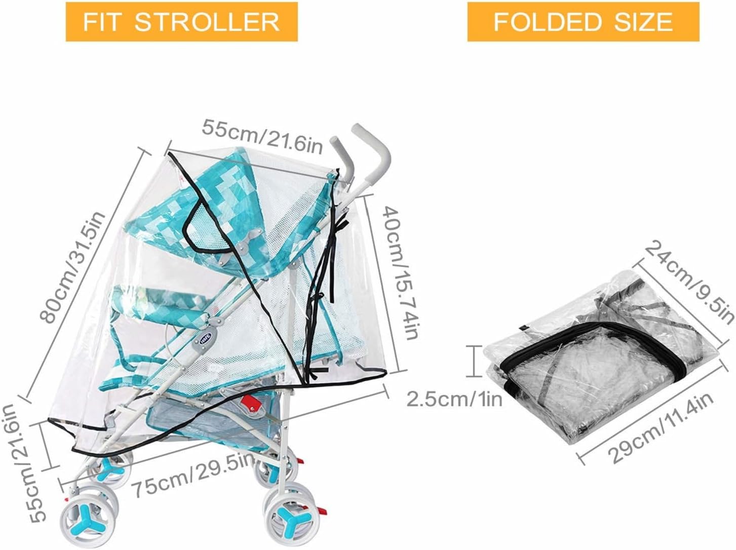 Baby Stroller Rain Cover, Univ - Stroller Rain Cover 评论和价格