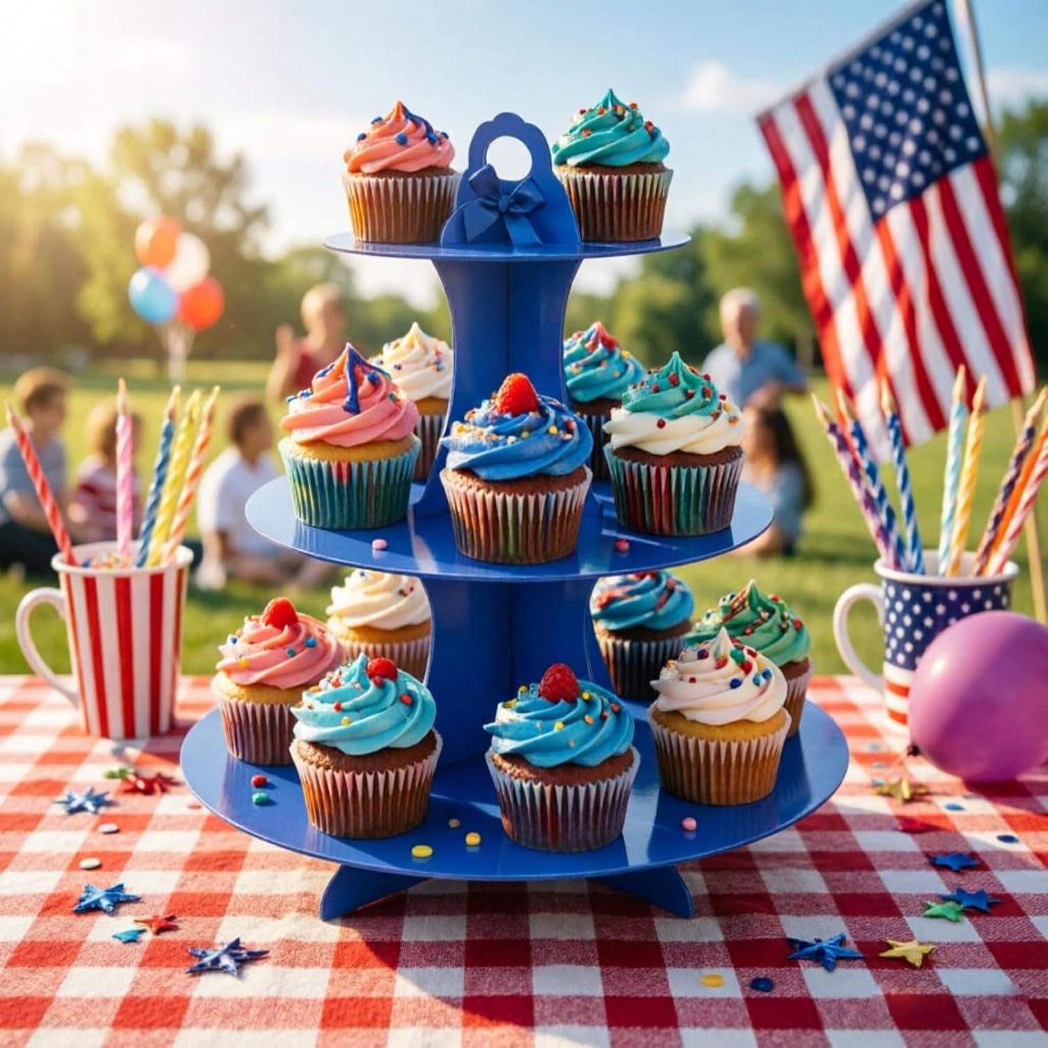 3-Tier Cupcake Stand, 2Pcs, St - Baby Products In 评论和价格