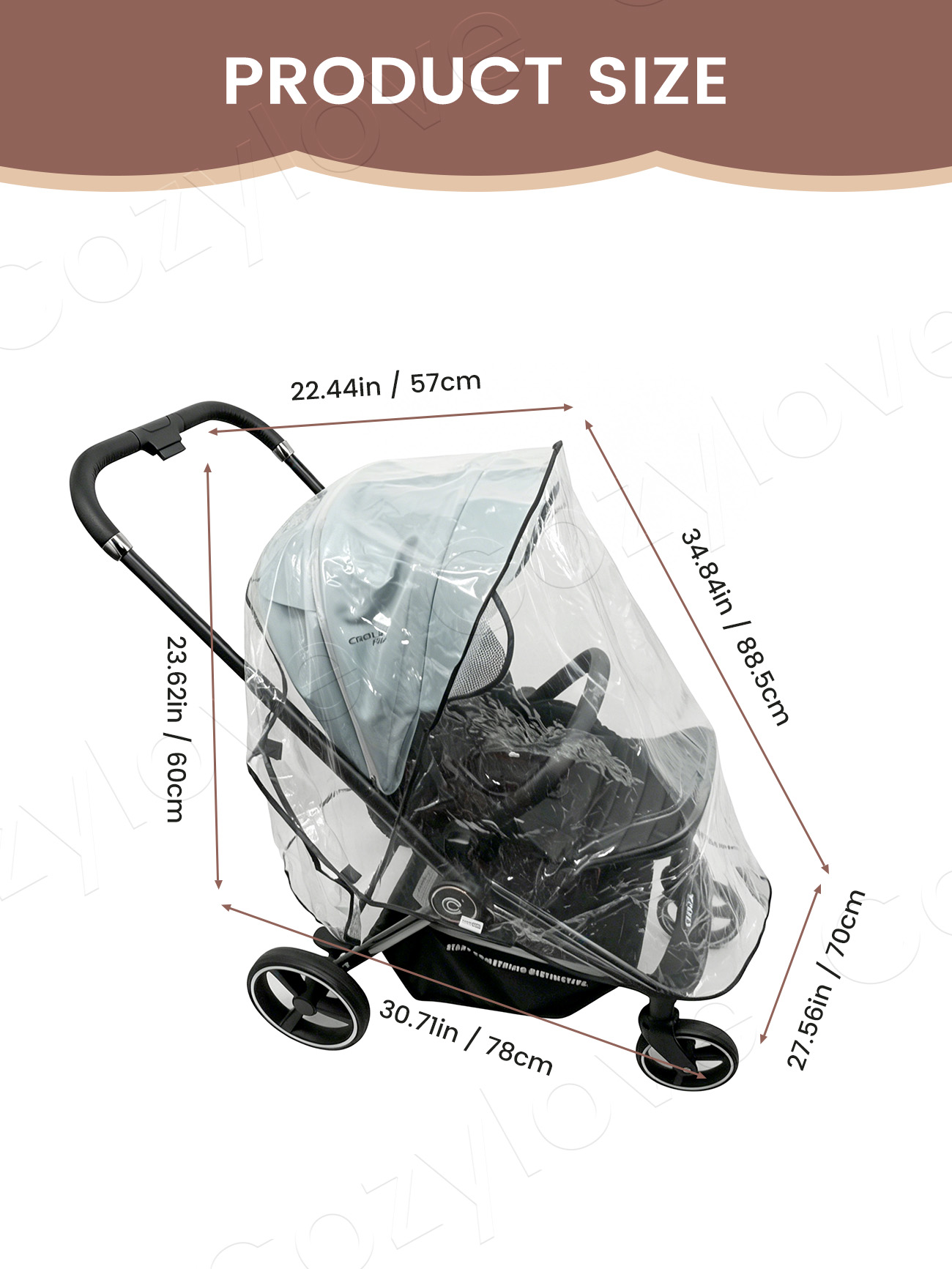 Universal Stroller Rain Cover  - Stroller Rain Cover 评论和价格