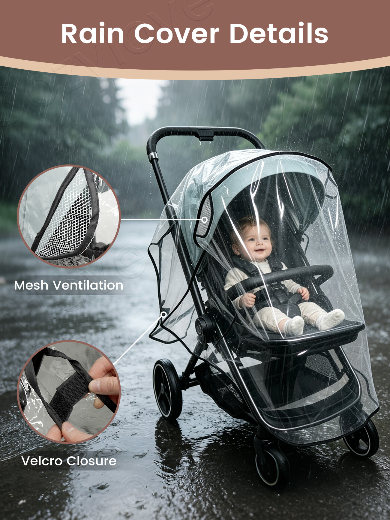 Universal Stroller Rain Cover  - Stroller Rain Cover 评论和价格