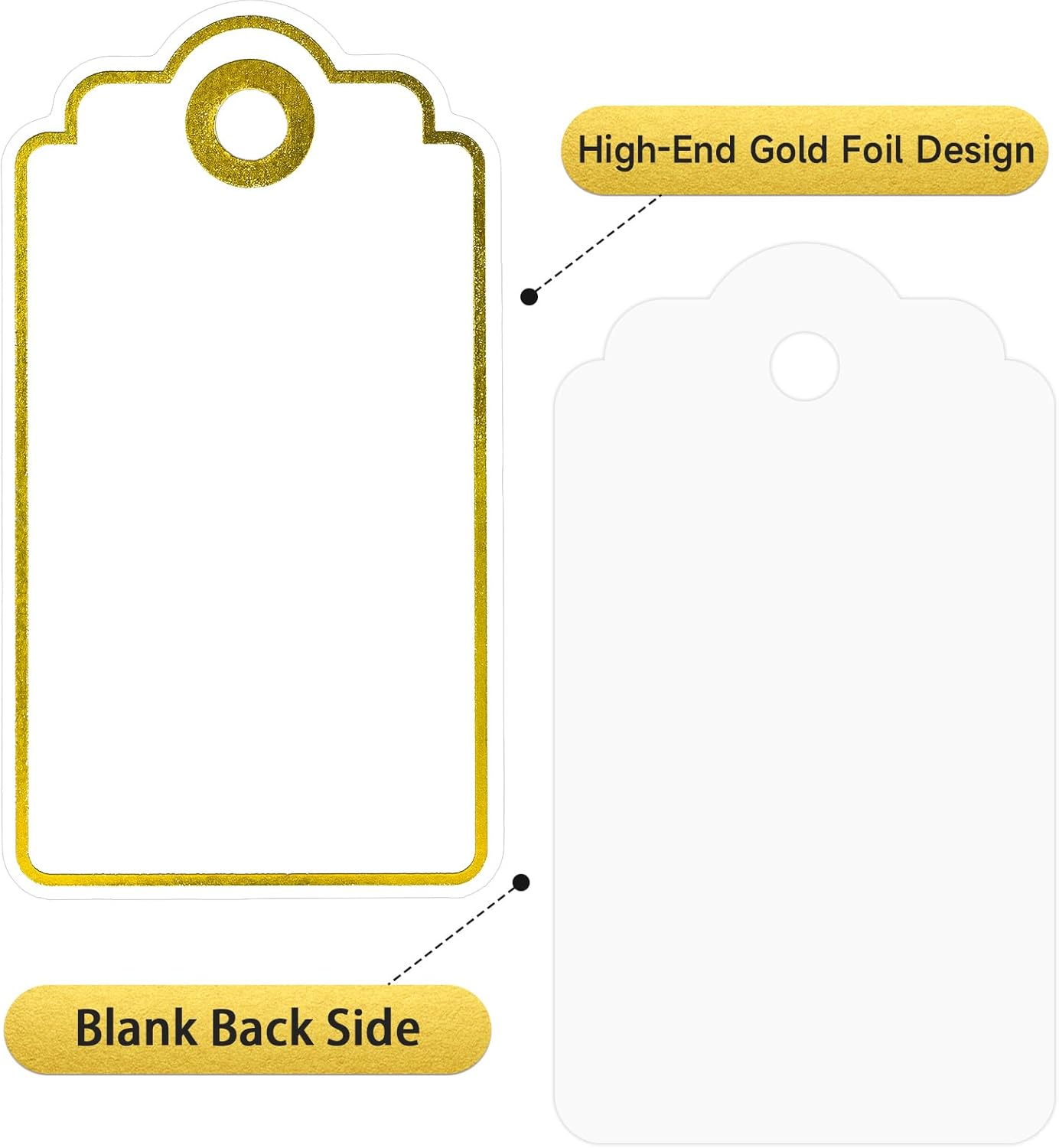 Gold Foil Gift Tags with Strin - Baby Products In 评论和价格