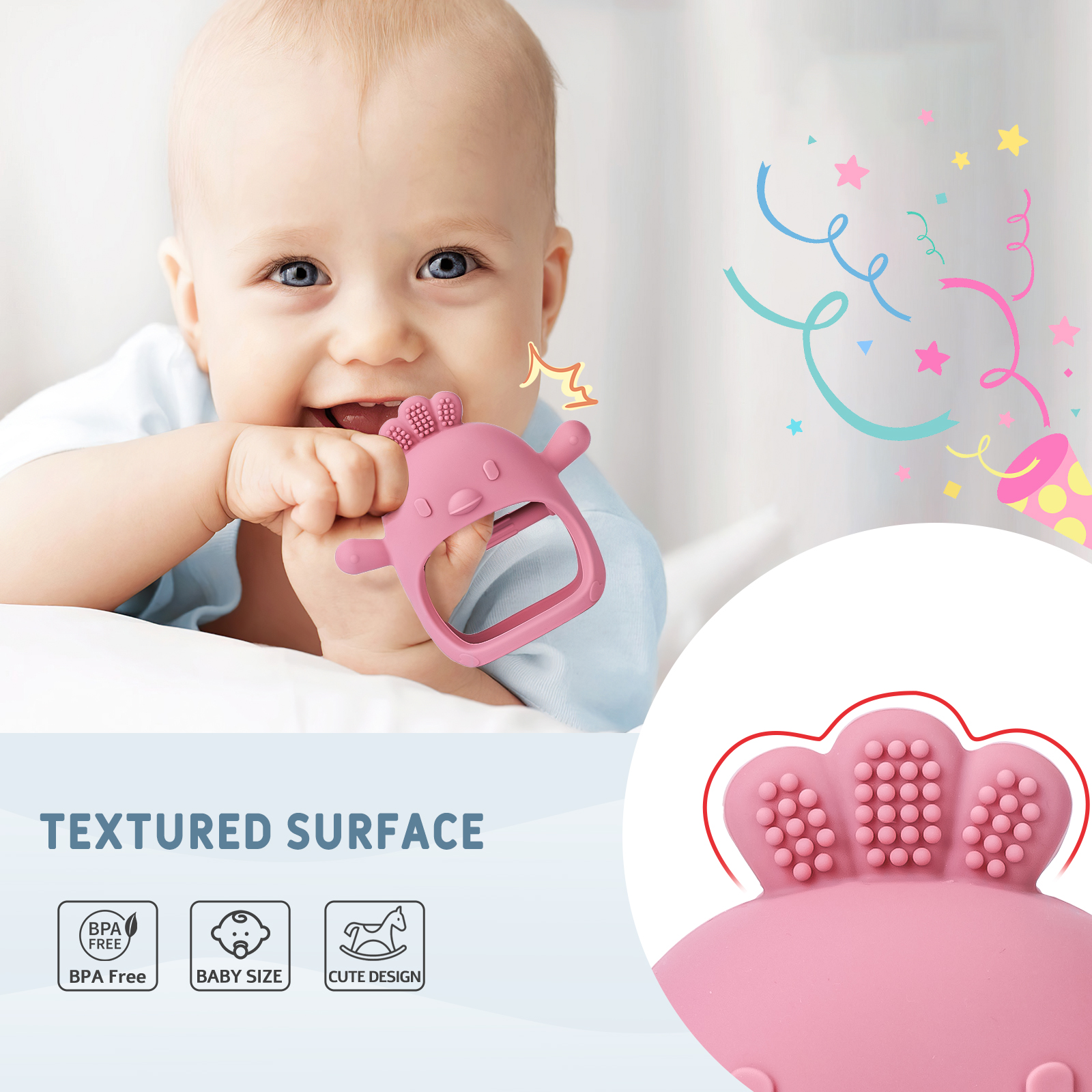 1PC Baby Teether Gloves Kids T - Teething Mitten Baby 评论和价格