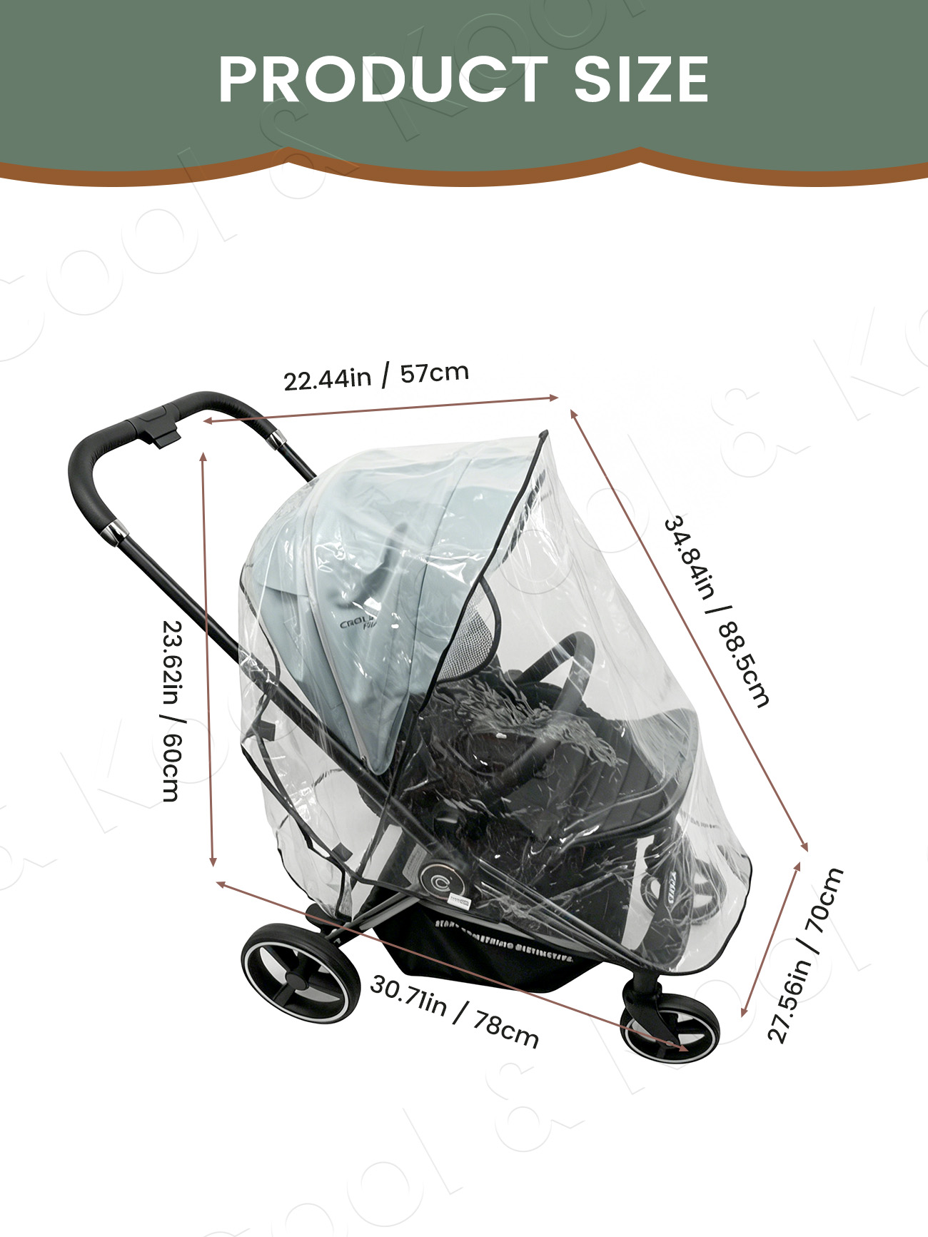 Universal Waterproof & Windpro - Stroller Rain Cover 评论和价格