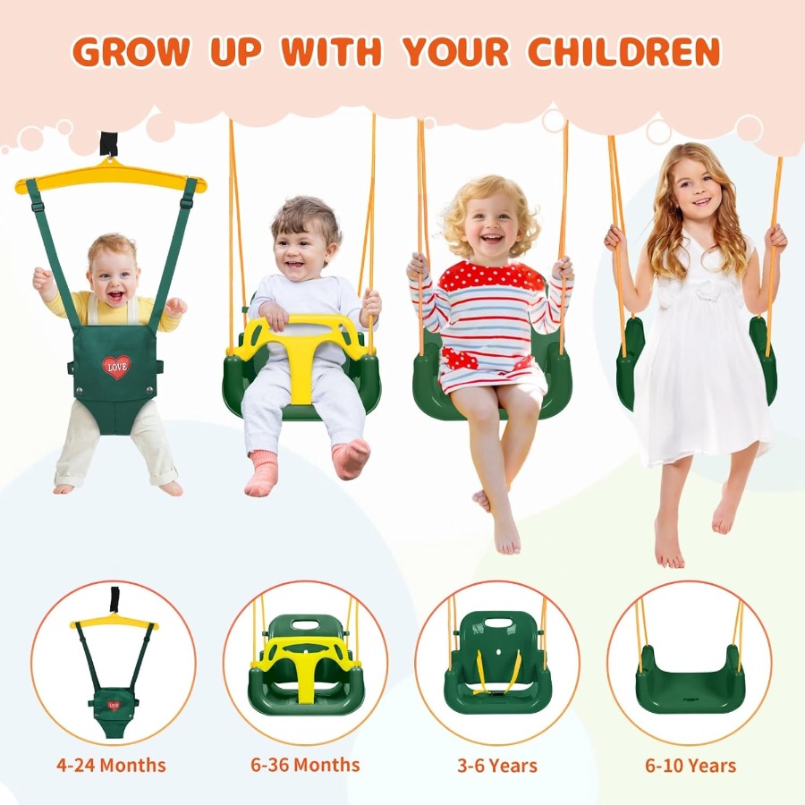 Toddler Swing Set and Baby Jum - Baby Swing Bouncer 评论和价格
