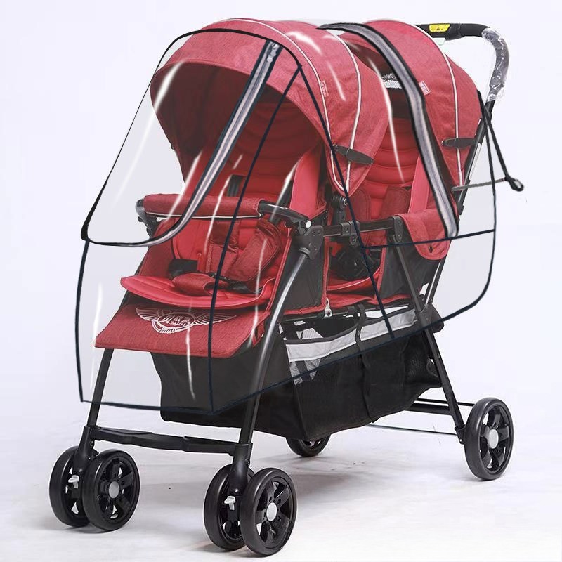Double Seats Twin Baby Strolle - Stroller Rain Cover 评论和价格