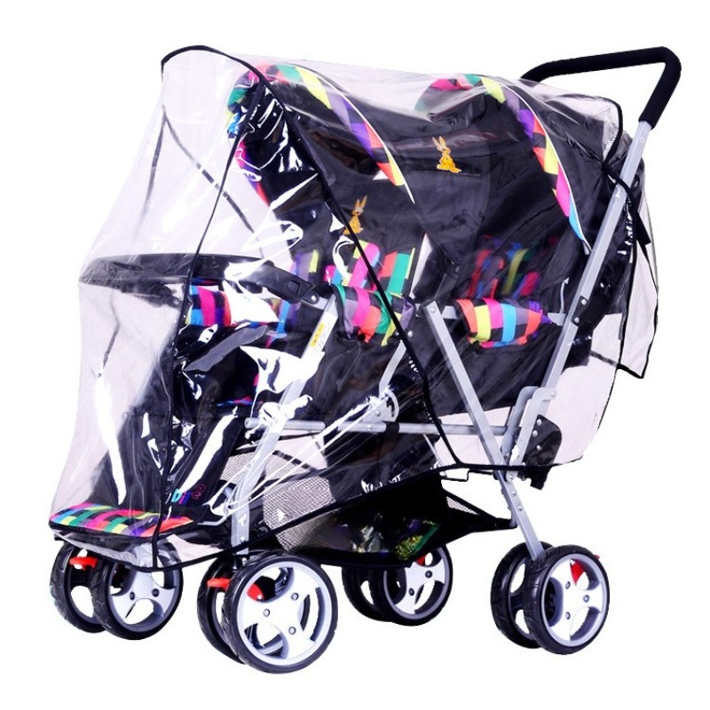 Double Seats Twin Baby Strolle - Stroller Rain Cover 评论和价格