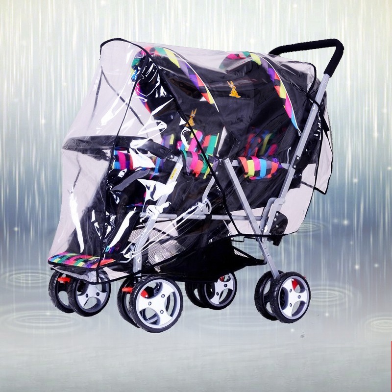 Double Seats Twin Baby Strolle - Stroller Rain Cover 评论和价格