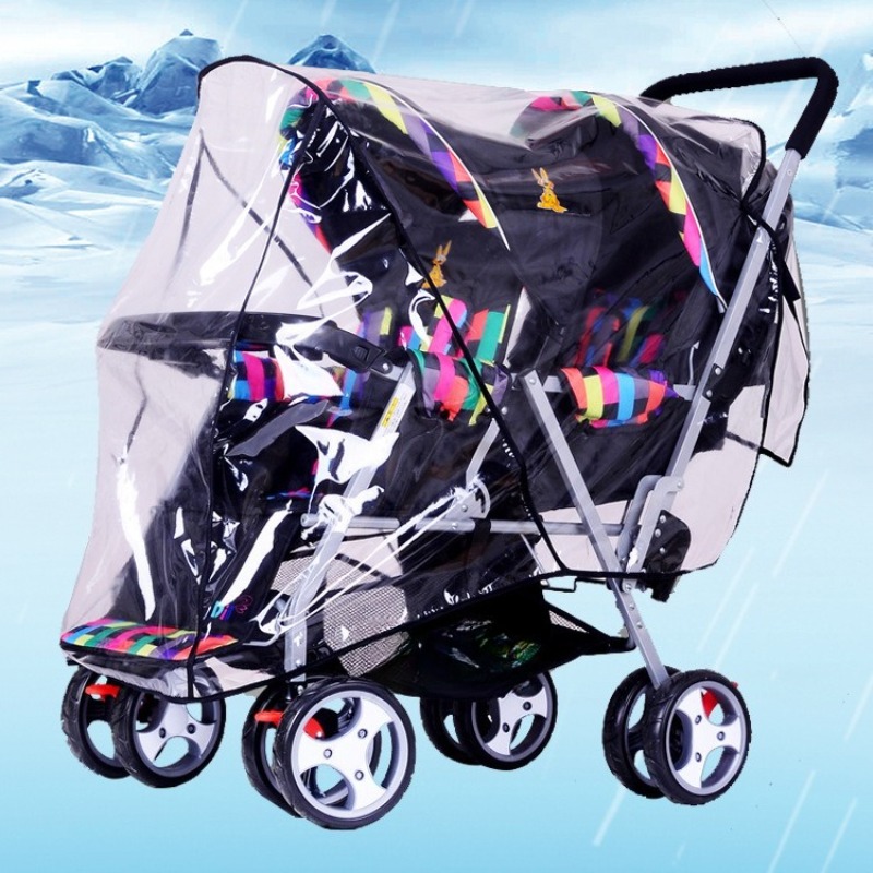 Double Seats Twin Baby Strolle - Stroller Rain Cover 评论和价格