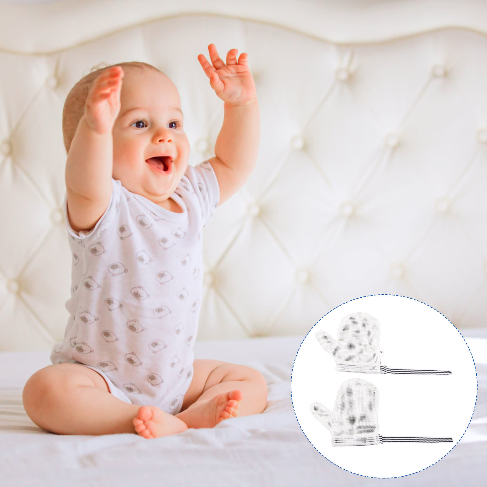 1Pair Baby Teething Gloves Bre - Teething Mitten Baby 评论和价格