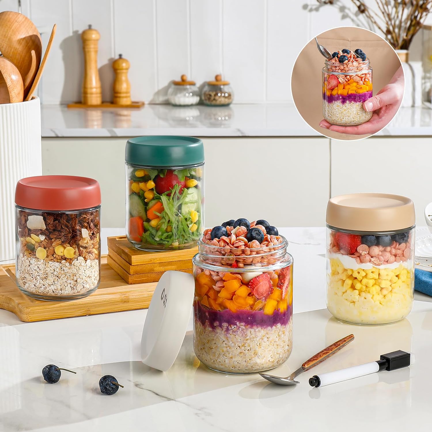 Glass Overnight Oats Container - Baby Products In 评论和价格