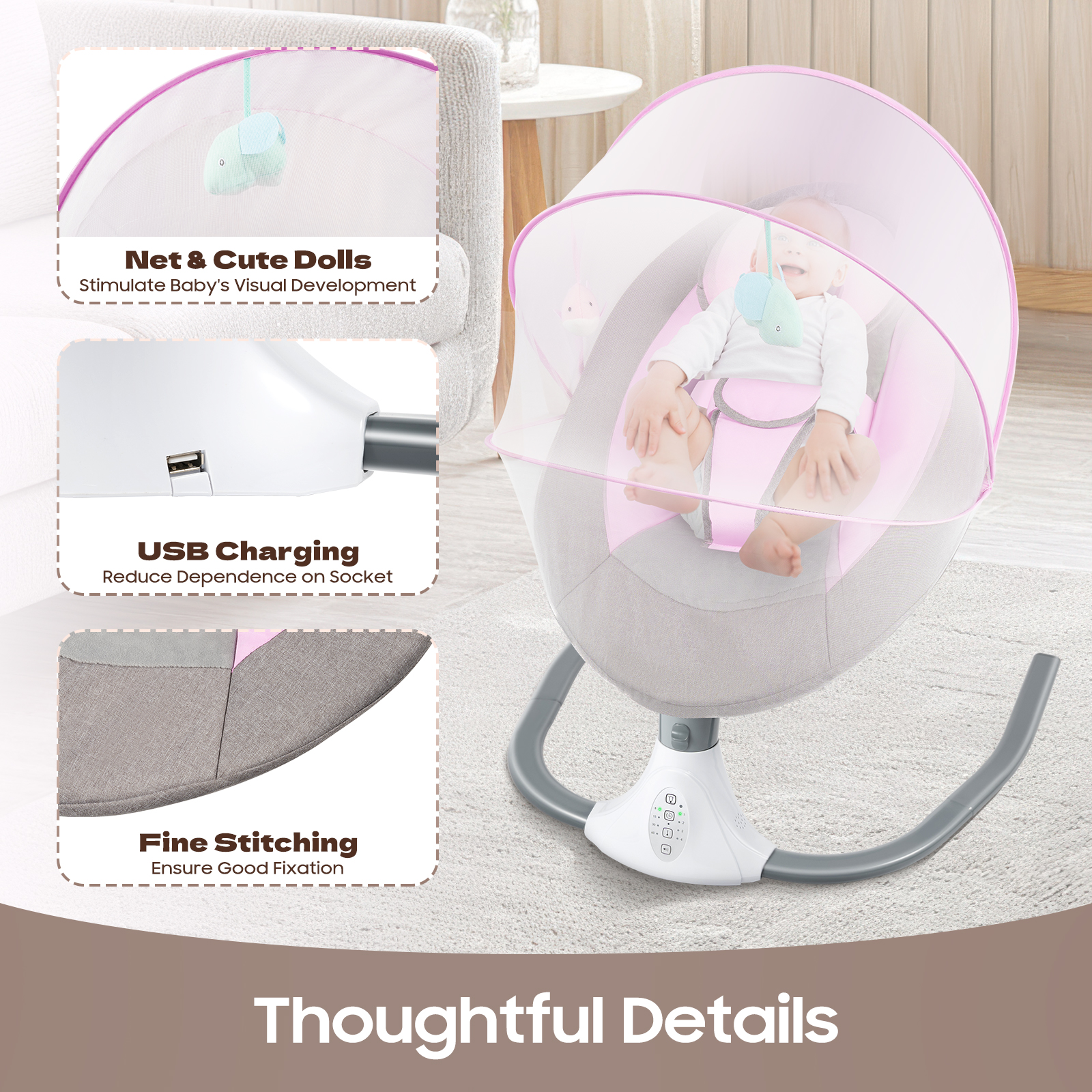 Baby Swings for Infants, Infan - Baby Swing Bouncer 评论和价格