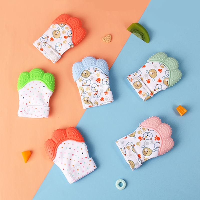 Cartoon Printed Baby Teether M - Teething Mitten Baby 评论和价格