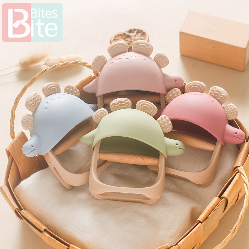 Baby Silicone Teether Dinosaur - Teething Mitten Baby 评论和价格