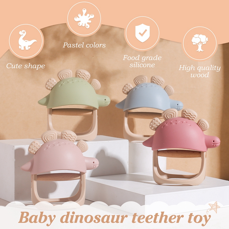 Baby Silicone Teether Dinosaur - Teething Mitten Baby 评论和价格