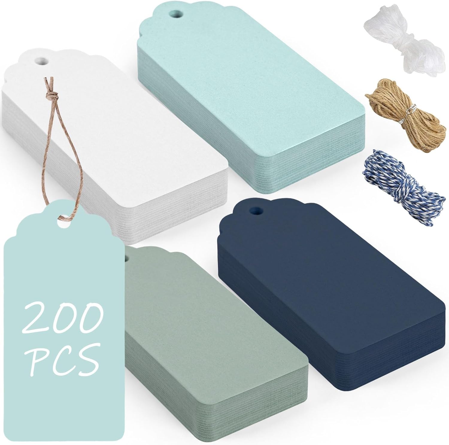 200 PCS Gift Tags with String  - Baby Products In 评论和价格