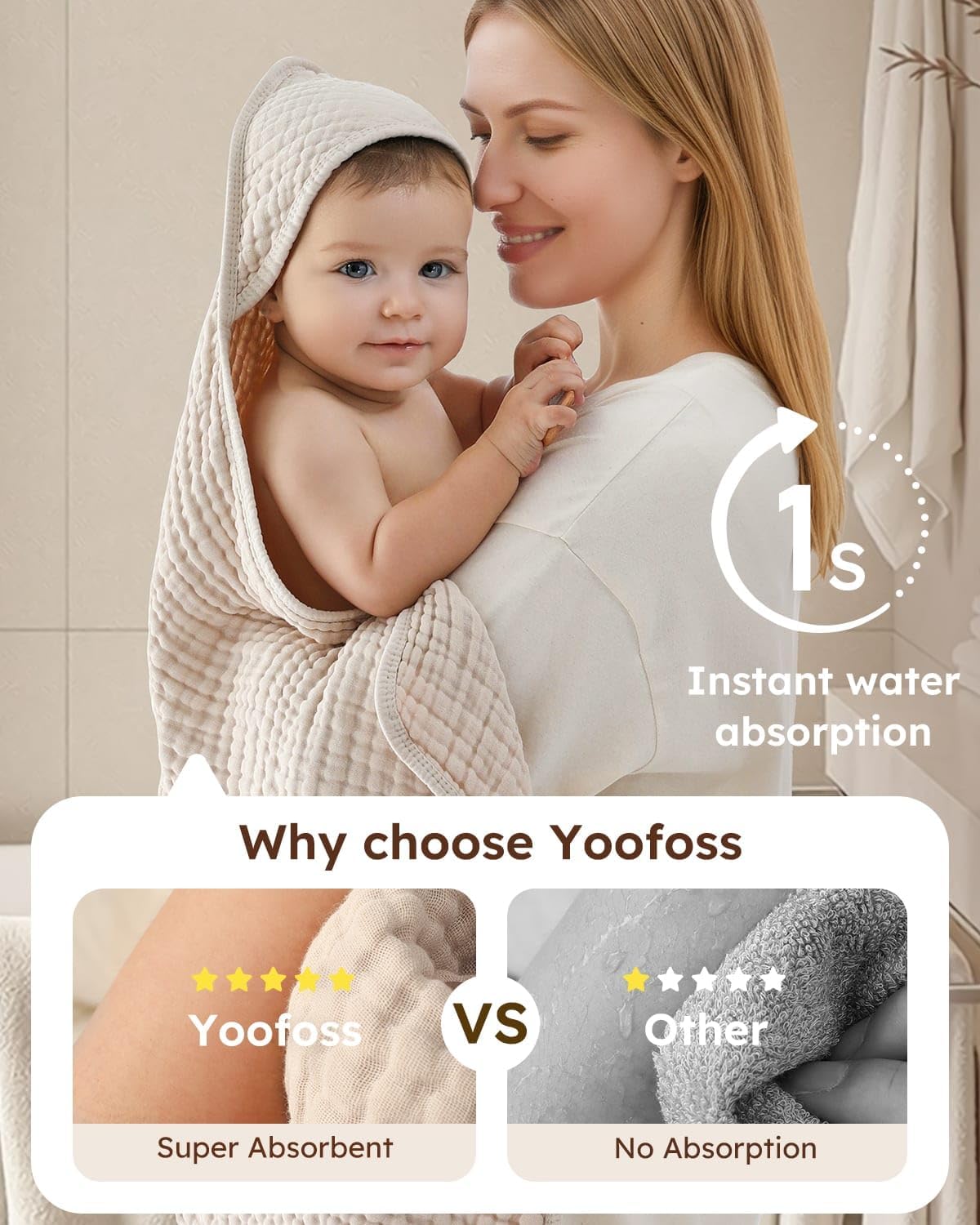 Hooded Baby Towels 2 Pack 100% - Baby Products In 评论和价格