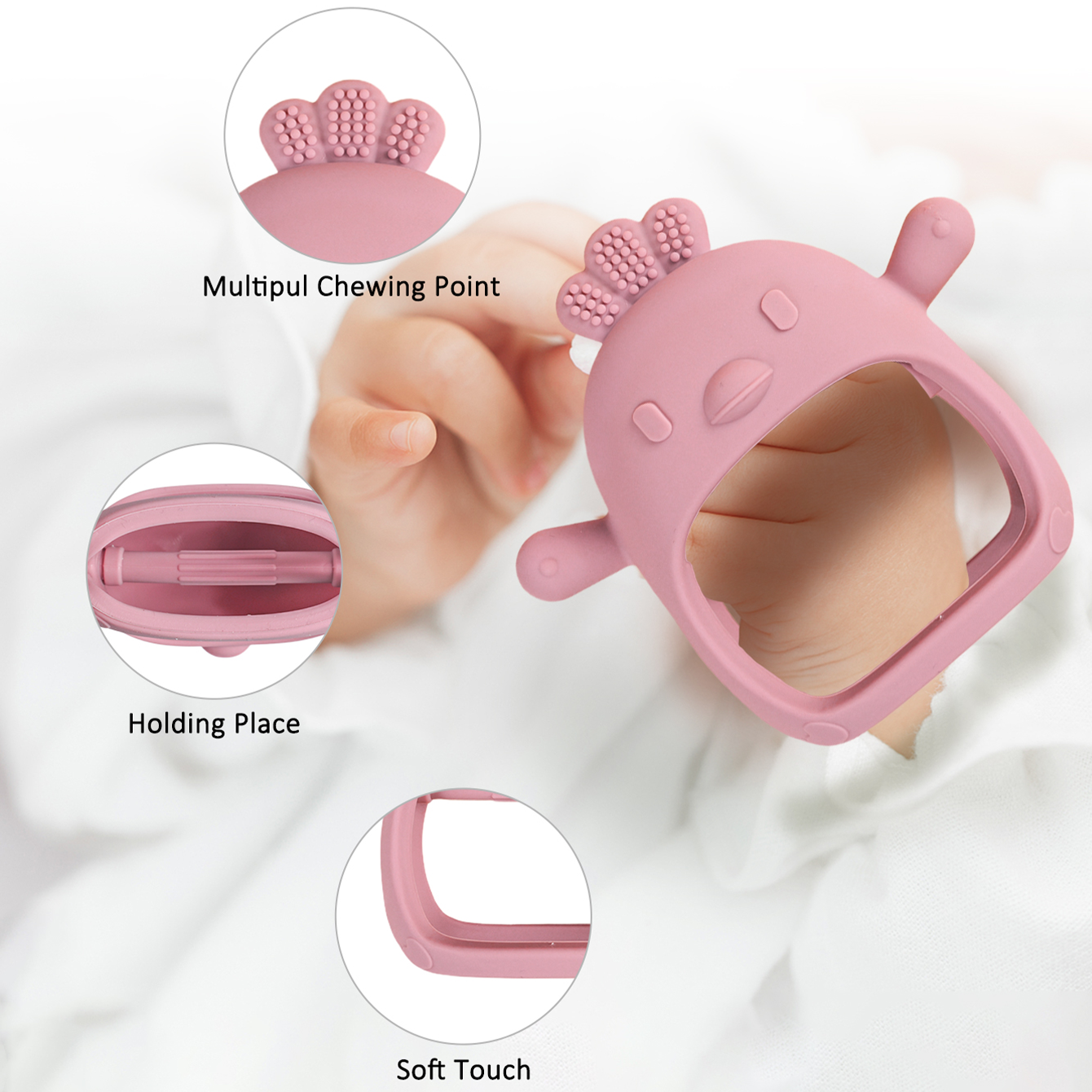 Baby Teether Chick Gloves Teet - Teething Mitten Baby 评论和价格