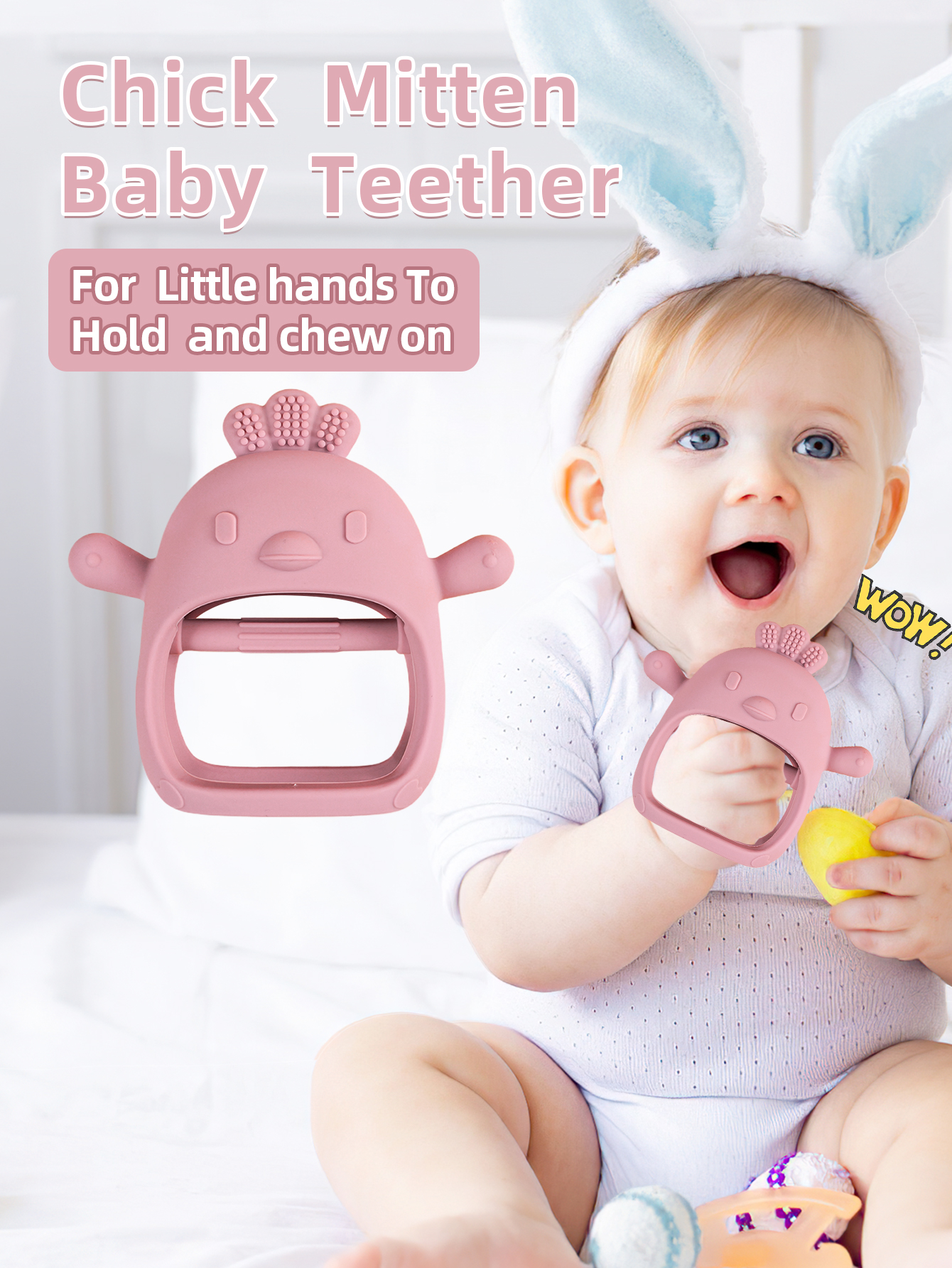Baby Teether Chick Gloves Teet - Teething Mitten Baby 评论和价格